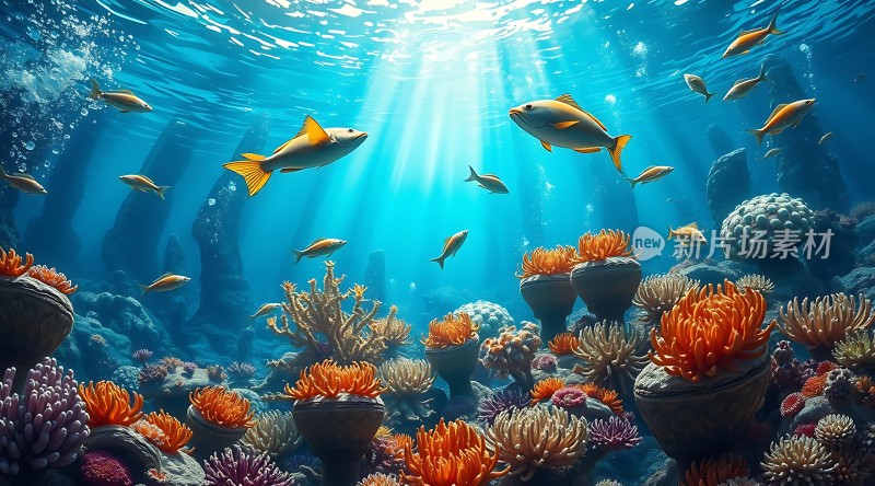 阳光下的海底世界
