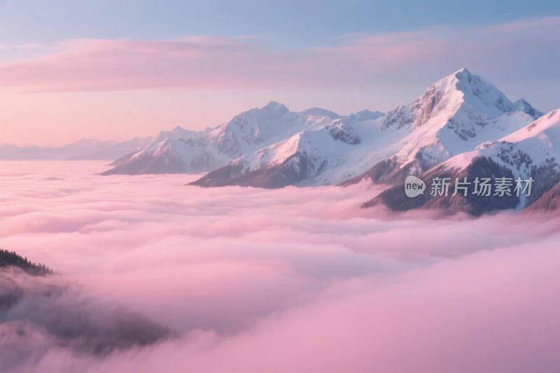 雪山云海风景图