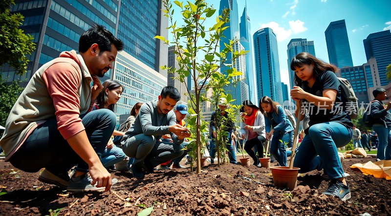 城市绿化共筑绿色家园
