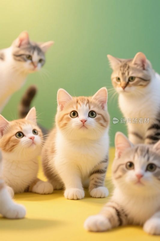 多只可爱小猫咪