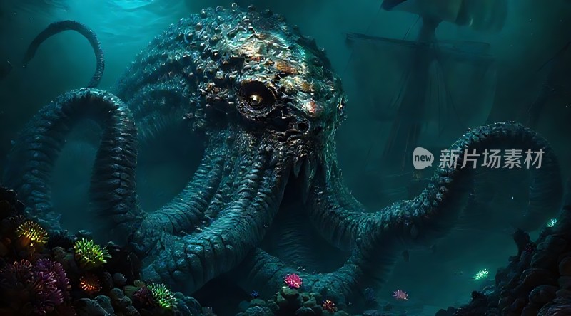 深海巨怪神秘海洋中的恐怖生物