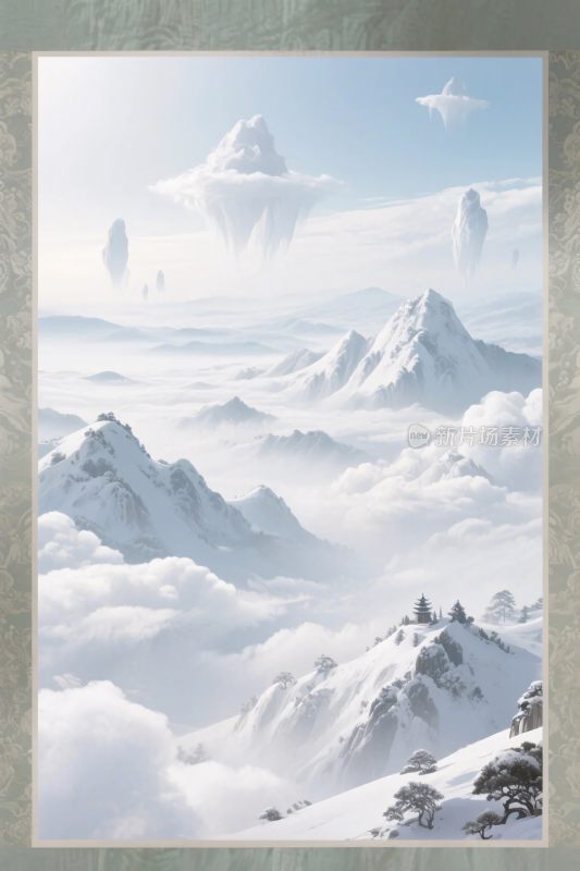 雪山云海美景图