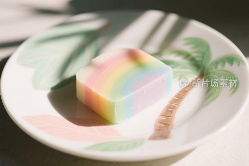 彩虹方块与插画盘子