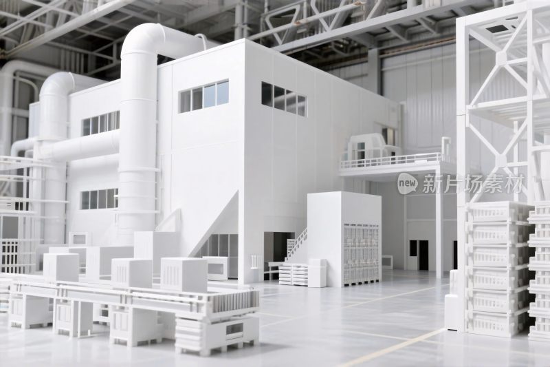 现代工业建筑模型图