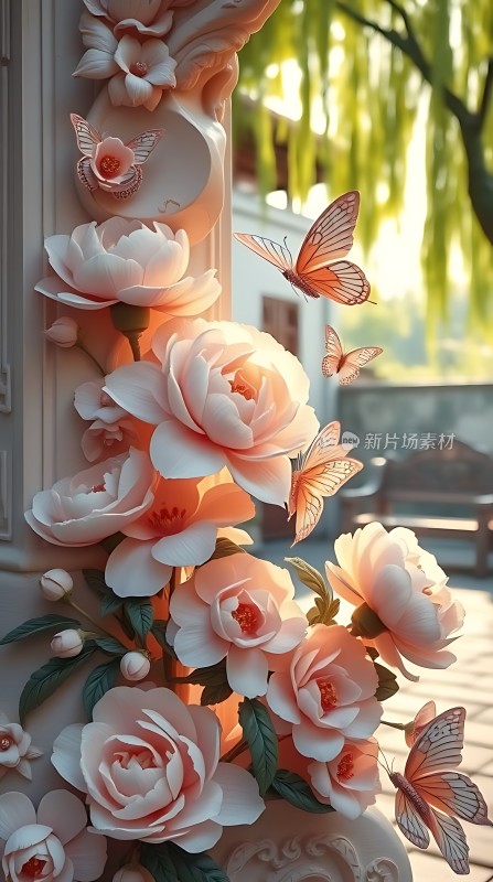 粉蝶轻舞花间梦