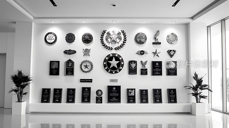 奖牌陈列墙荣誉与成就的展示