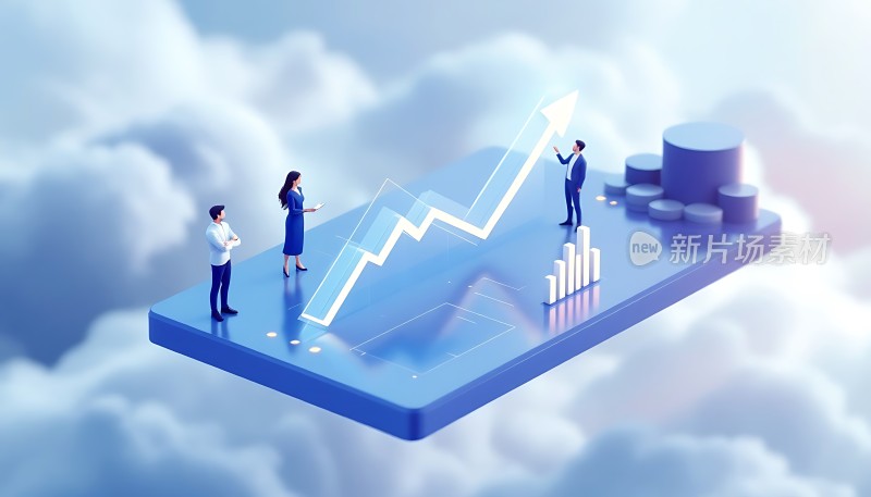 新片场素材  商务人士分析数据图表