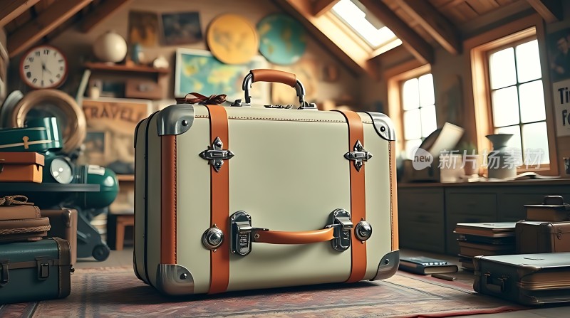 复古旅行箱探索未知之旅