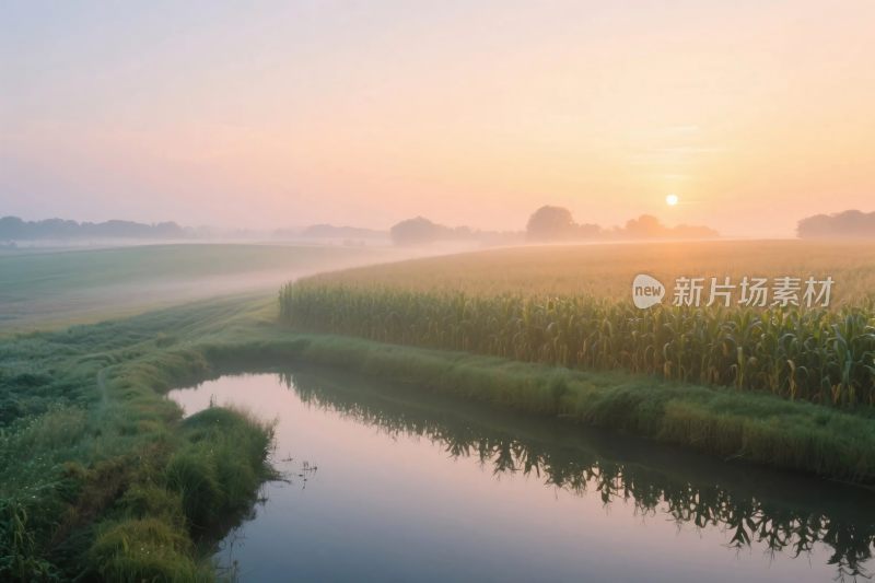 田园晨曦美景