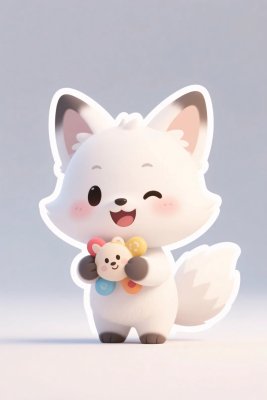 卡通小狐狸抱玩偶 卡通小狐狸抱玩偶