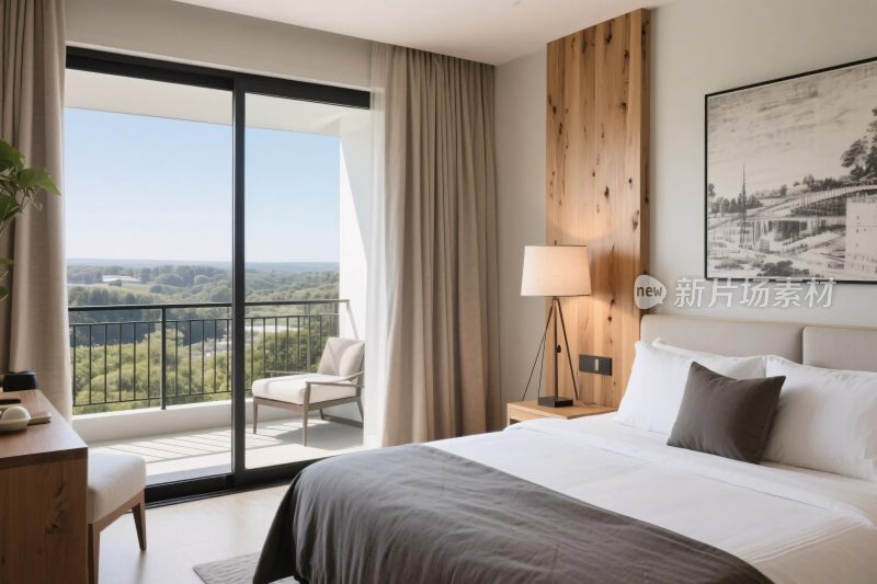 现代酒店客房景观