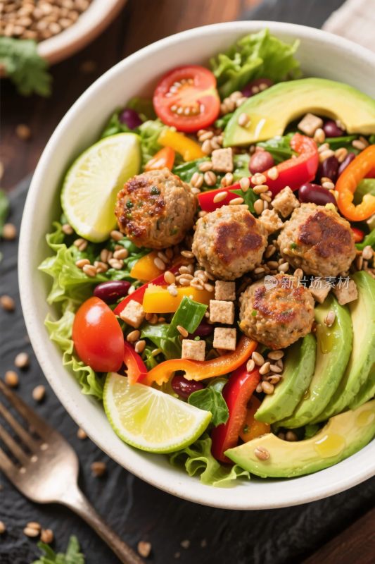 健康蔬菜沙拉美食摄影