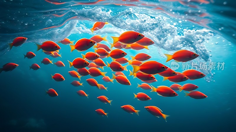 海洋之舞红鱼群游