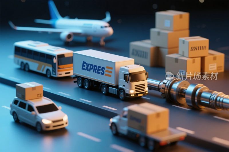 物流运输场景插画