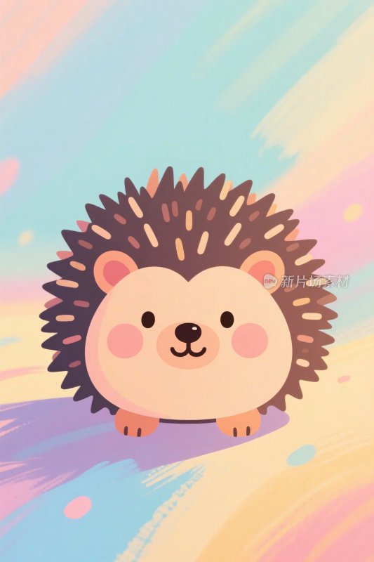 卡通刺猬插画