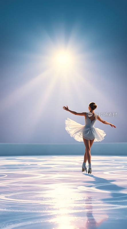 冰上舞者沐浴阳光