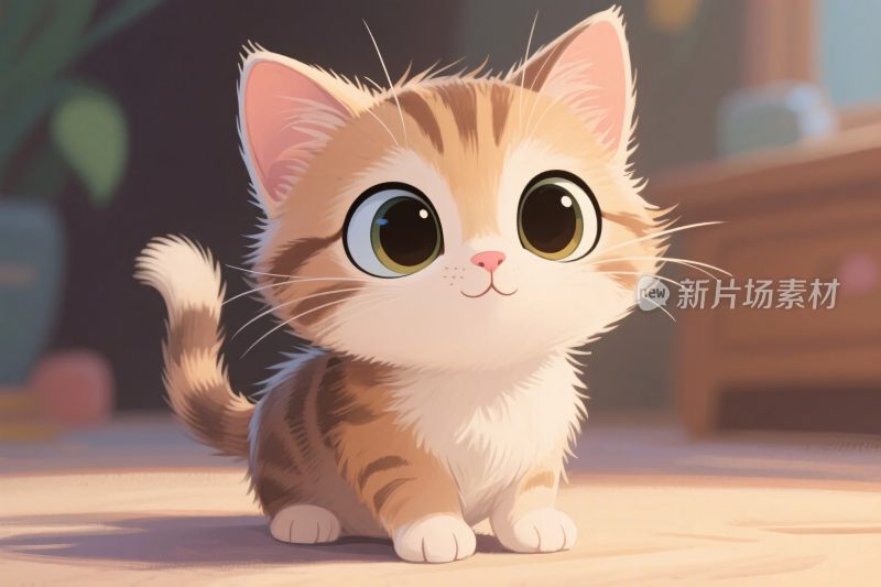 可爱卡通小猫插画
