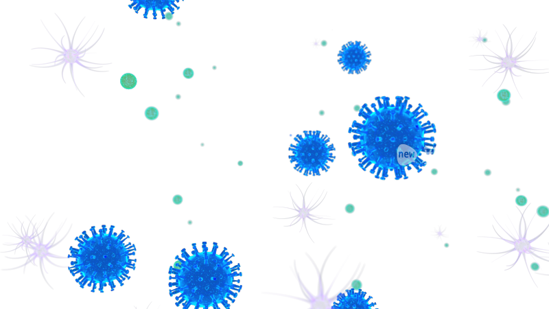 病毒3 医疗冠状病毒肺炎细菌真菌紫色微观