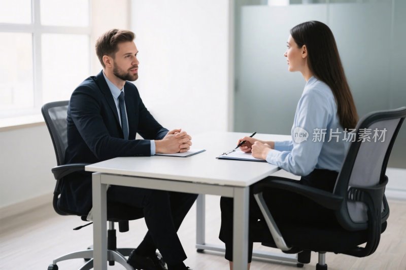 办公室商务洽谈对话图