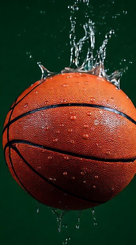 篮球溅起水花