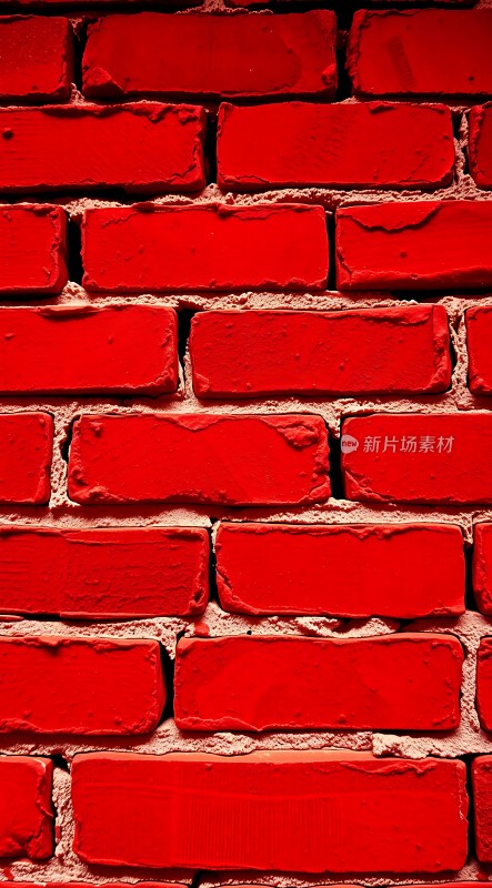 红砖墙纹理细节特写