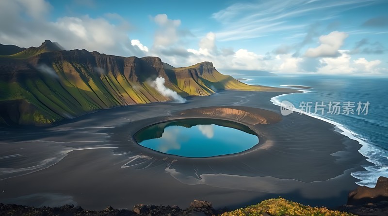火山口湖畔奇景