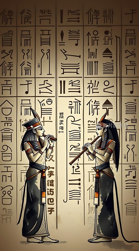 古埃及象形文字与人物