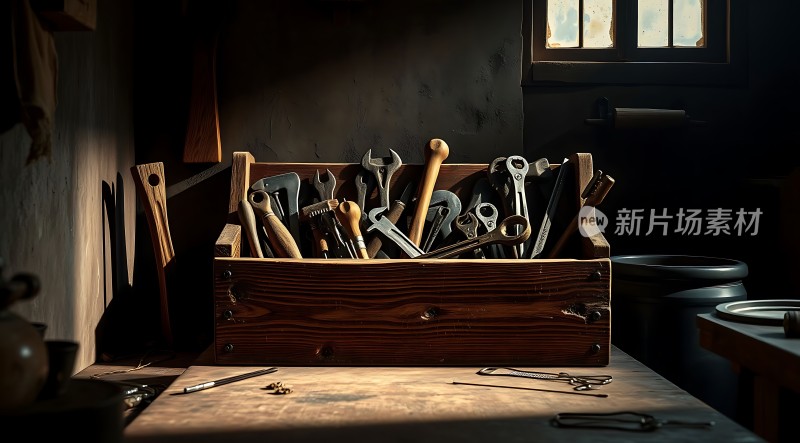 阳光下的工具箱