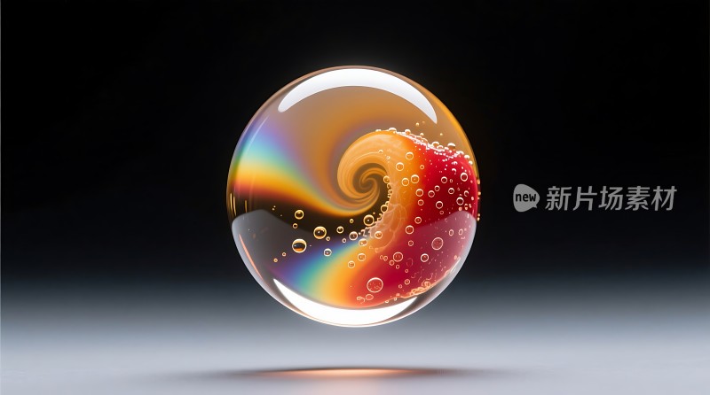 彩色泡泡漩涡艺术