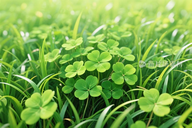 四叶草绿草风景