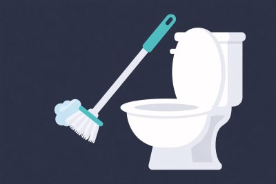 卫生间清洁插画 卫生间清洁插画