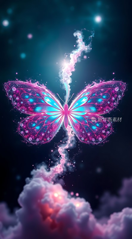 梦幻蝴蝶夜空之旅