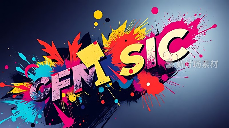 彩色音符音乐与艺术的完美融合