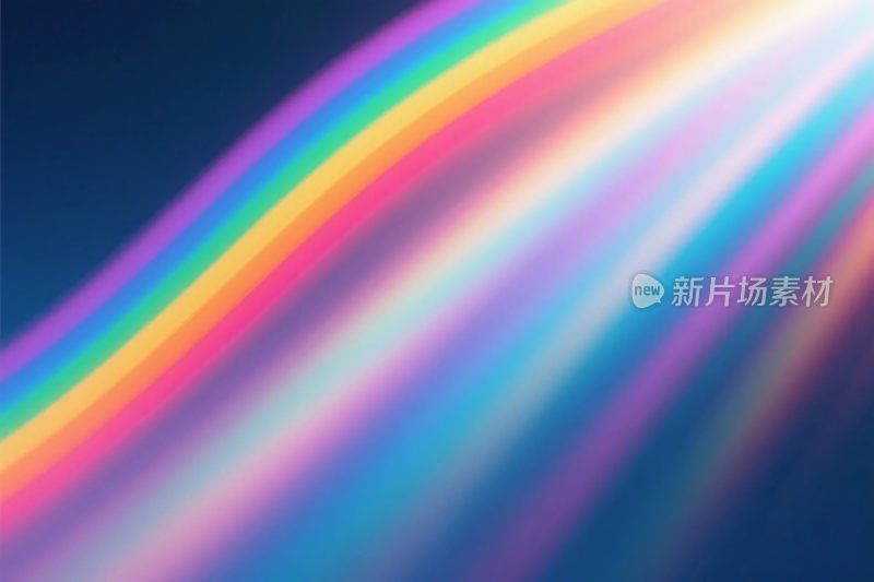 彩虹彩光渐变插画