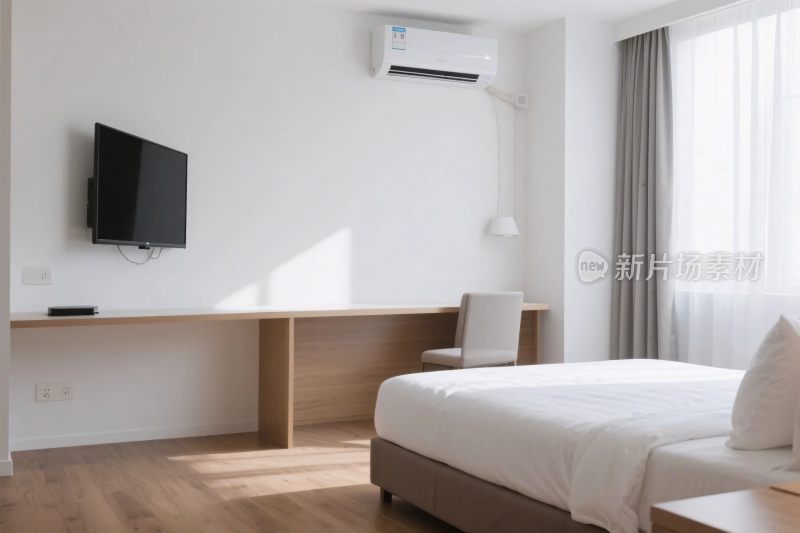 简约酒店客房场景