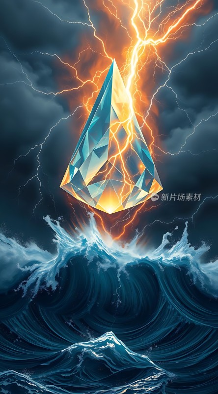 深海风暴中的神秘宝石