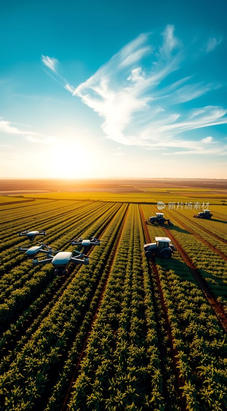 科技助力农业无人机与拖拉机协同作业