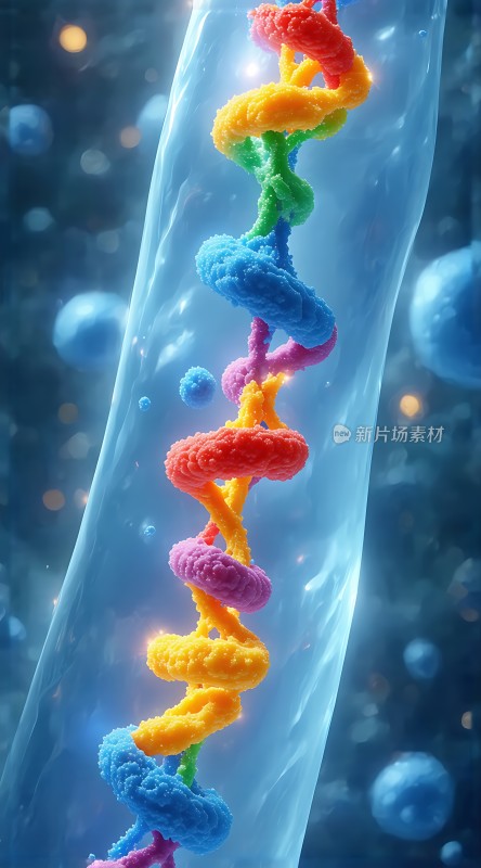 多彩DNA螺旋结构