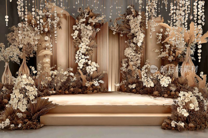 唯美花卉婚礼场景布置