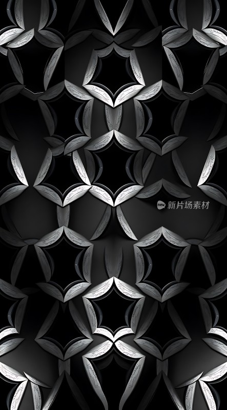 黑色几何图案