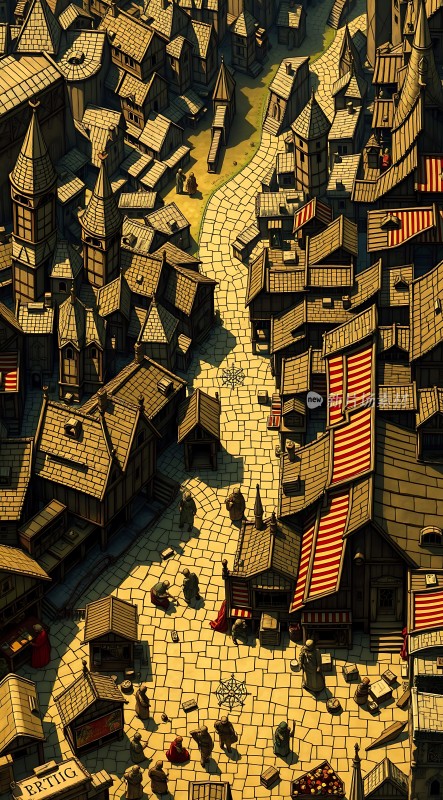 中世纪小镇风光