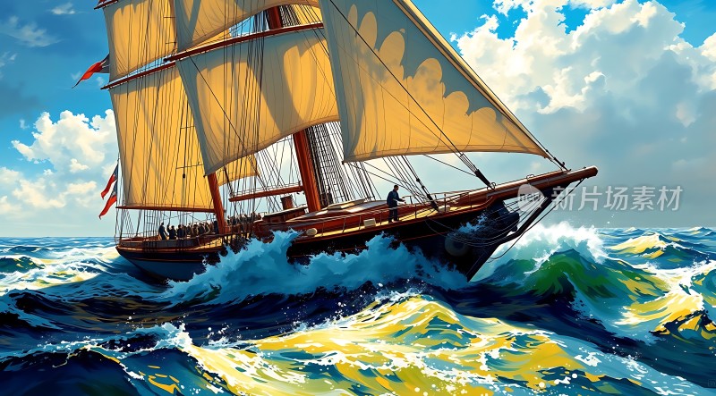 风帆破浪勇往直前