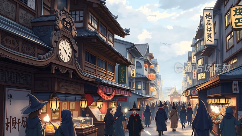 巫师集市夜市繁华