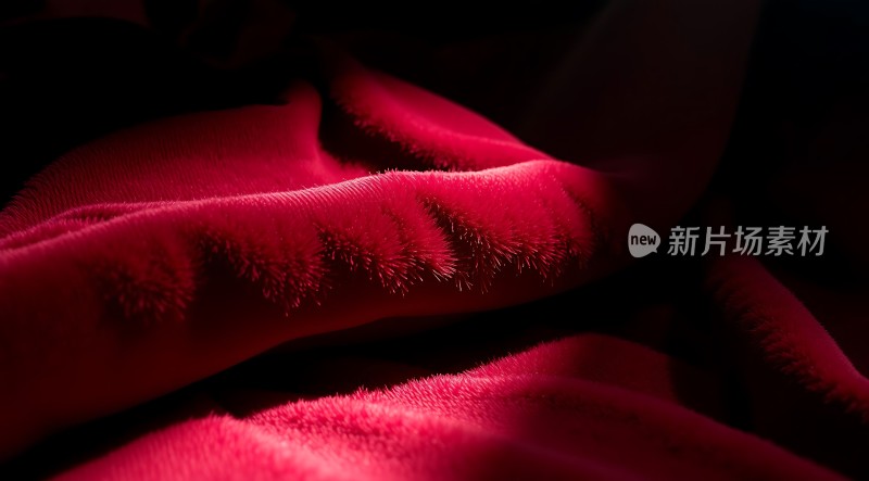 红色布料细节特写