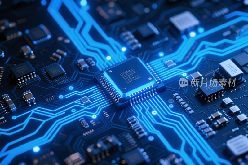 科技电路板特写