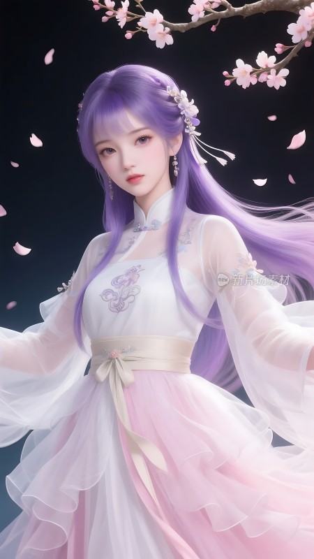 紫发樱花仙子