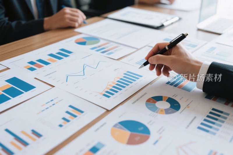 商务会议数据图表场景