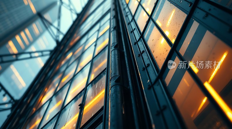 摩天大楼夜幕下的璀璨光芒