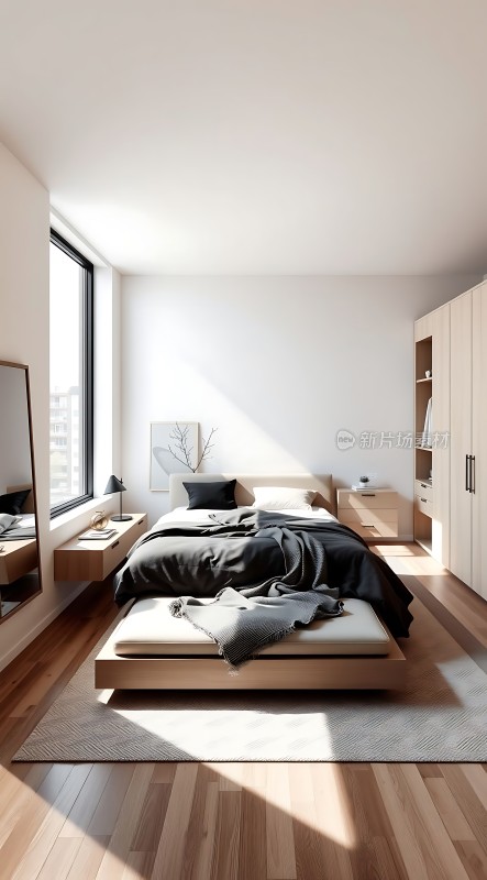 简约卧室阳光洒落宁静舒适