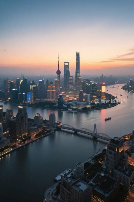 上海城市景观夜景